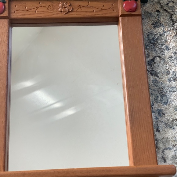 Vintage Mirror with Apple and Vine Accents - Picture 1 of 5